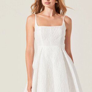 Ellie Jacquard Pleated Mini Dress